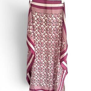 NWT Coach Jasmine Signature Silk Square Scarf C8362